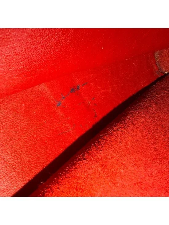 Vintage COACH Andrea 9073 USA Slim Shoulder Bag Red Leather Silver Buckle NO TAG - Picture 15 of 16